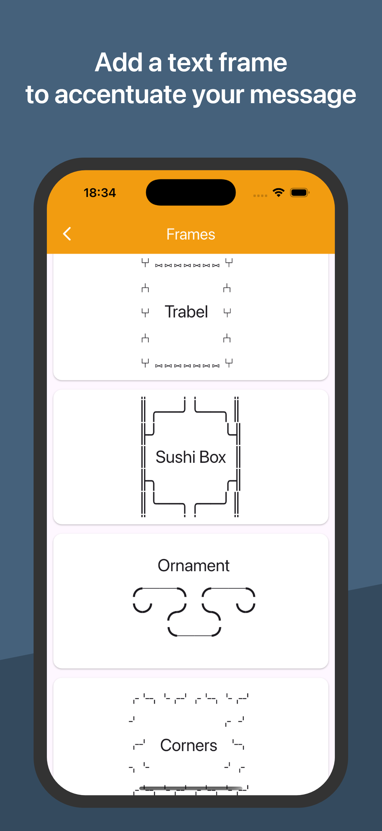 Add a text frame to accentuate your message